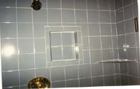 tiled shampoo holder