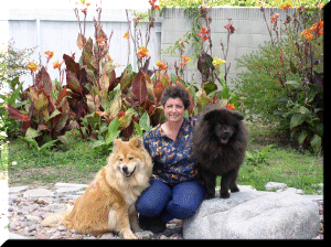 Ronna Pickens with her two honerable Chows