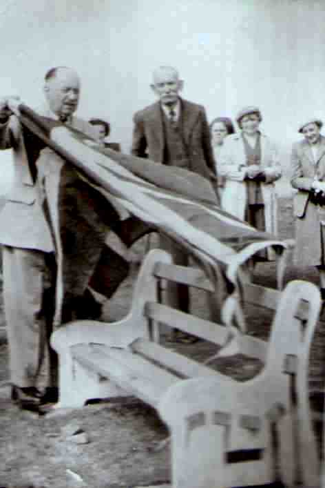 The local Burns Club unveil the bench they donated