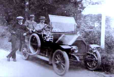 Geordie and friends in his car 1910