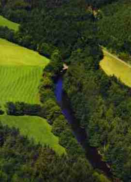 The river Esk and the Lodge grounds from Timpen Hill