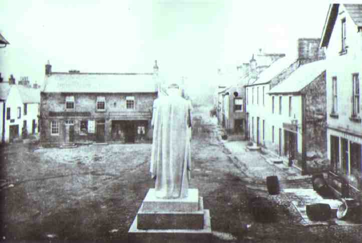 Langholm Market Place from Town Hall in 1884