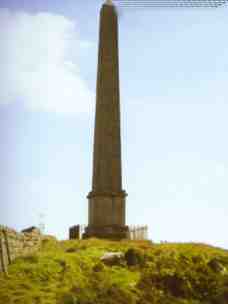 An unusual shot of the Malcolm Monument