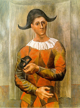 Harlequin with Mask - Pablo Picasso 1918