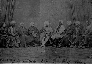  Maharajah Rajinder Singh with his courtiers.