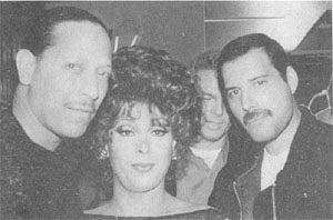 Peter Straker and Madame Jo Jo with the everrecognisable Freddie. (Photo: Famous)