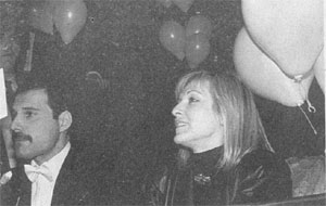 Freddie with Mary Austin, the girl from Biba who became his close friend. (Photo: Famous)