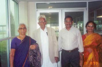 Usha and Rao with Rao's parents