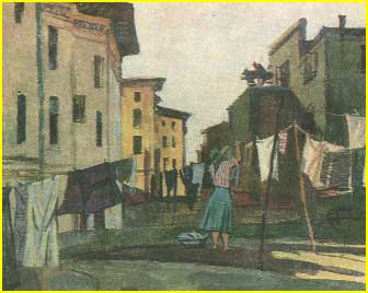 V.IVANOV. The yard in Bucharest. 1960