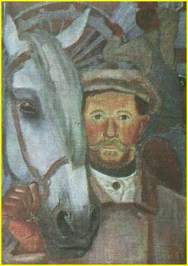 A.PAKHOMOV. The man delivering fuel. 1931