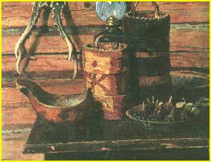 V.STOZHAROV. The basket and rowan. 1970