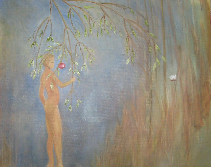 eve studies the apple