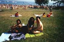 At the Copenhagen beach with my brother and sister-in-law