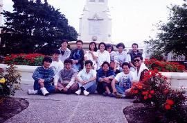 Filipino students at the Massey University concourse