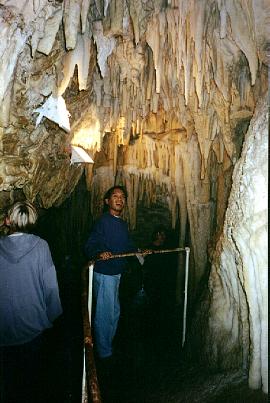 Inside one of the Waitomo caves