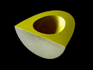 INE  VAN  DER SLUIS made this bowl, ceramics,1982. Format 17,5 x 16,3 cm.