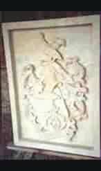 Familienwappen, Relief, Baumberger Sandstein