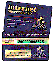 PriceNetUSA shopping card.