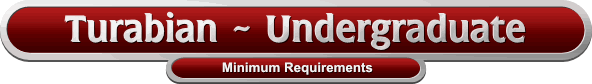 Turabian ~ Undergraduate Minimum Requirements