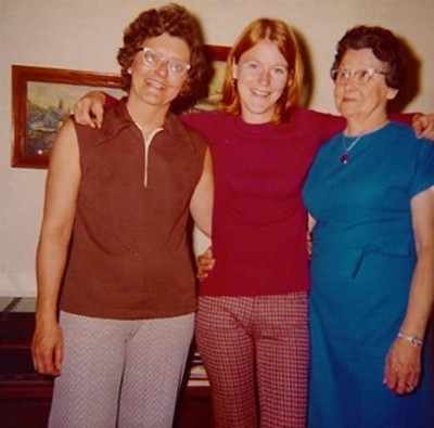 Louise, Phyllis + Chris -1972