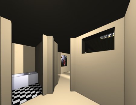 Computer perspective of the basement