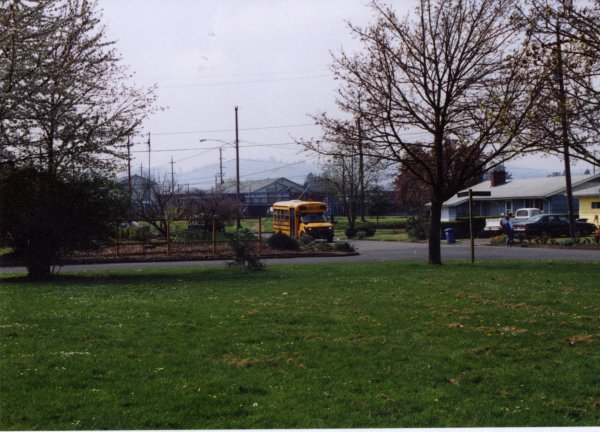 Photo facing south-west; the side with heaviest incoming auto traffic. The most reasonable entrance point.