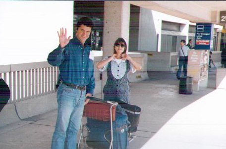 Banu and Alper at DFW airport