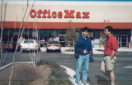 Haluk and Mete in front of Office Max in Dallas