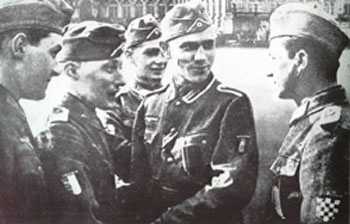 A group of French, Walloon and Croatian volunteers