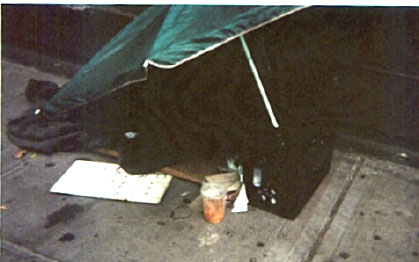 picture of homeless woman