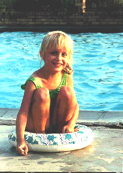 katie at the pool