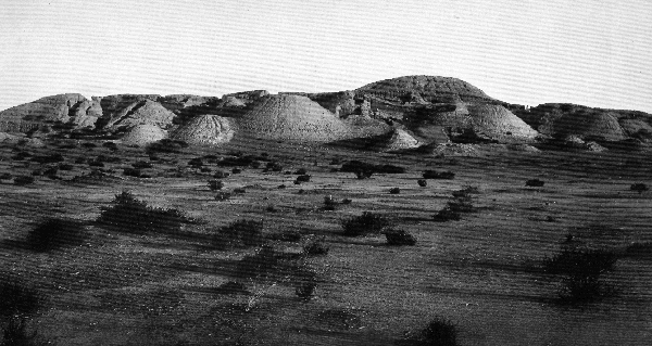 View of ziggurat at Nippur from the city wall on the north side