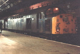 40049 at Dundee with a parcels train