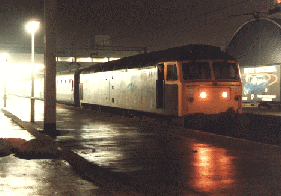 47475 waits in the rain at Coventry