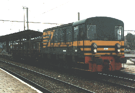 8454 on an engineers train at Hasselt