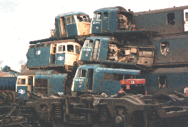 85019, 85025 and 33210 in a Leicester scrapyard