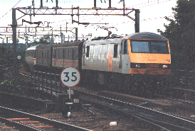 90043 on passenger duties at Northampton