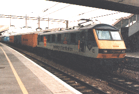 90132 on a freightliner at Northampton