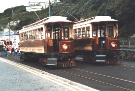 MER trams 1 and 2 at Derby Castle