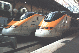 Two Eurostar units in Paris