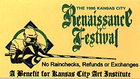 1995 Kansas City Renaissance Festival Ticket