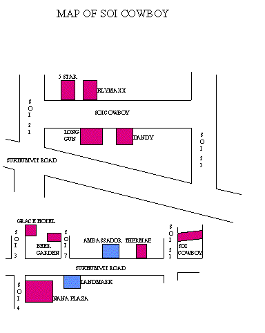 Map of Soi Cowboy