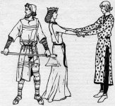 Random people, English Costume of the Early Middle Ages, Iris Brooke, page 63