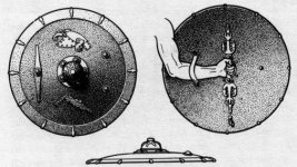 A tentative reconstruction of a shield, The Medieval Soldier, Vesey Norman, page 81