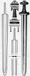 Early Saxon sword, The Medieval Soldier, Vesey Norman, page 76