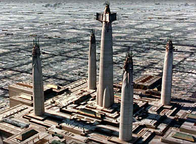 The Jedi Temple on the planet Coruscant.