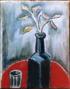 Paintings by Gashar - "Still life with a Black Bottle"