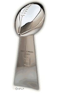 The Vince Lombardi Trophy given to the Super Bowl Champions!