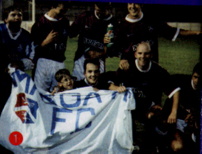  Celebrating after Staines game