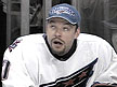 Kolzig making a strange face on the bench